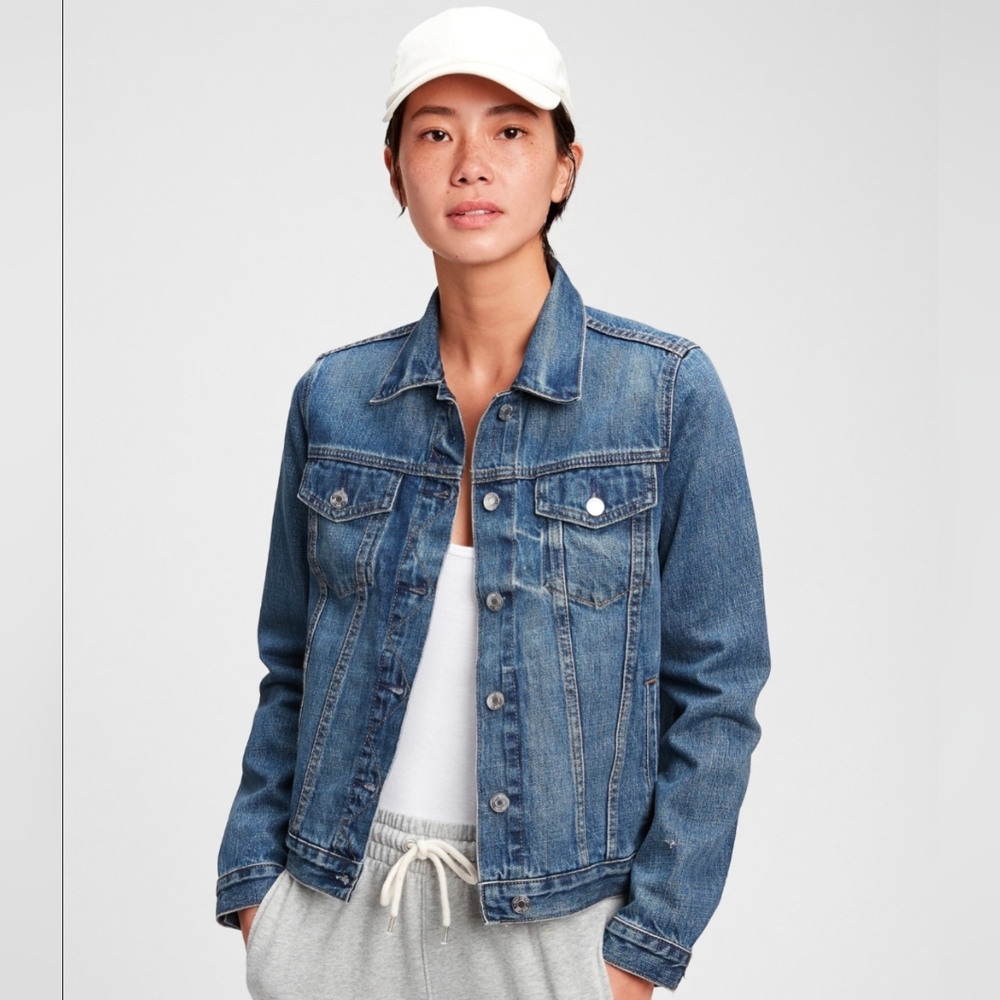 GAP ICON Denim Jean Jacket - Saddle Blue 🧥